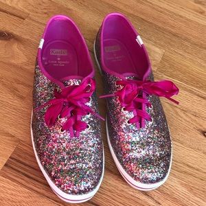 Kate Spade Pink Glitter Keds Wedding